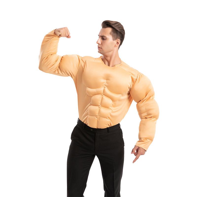 Tričko na hraní rolí Svalovec: Kostým falešné hrudi a břišních svalů pro chlapce