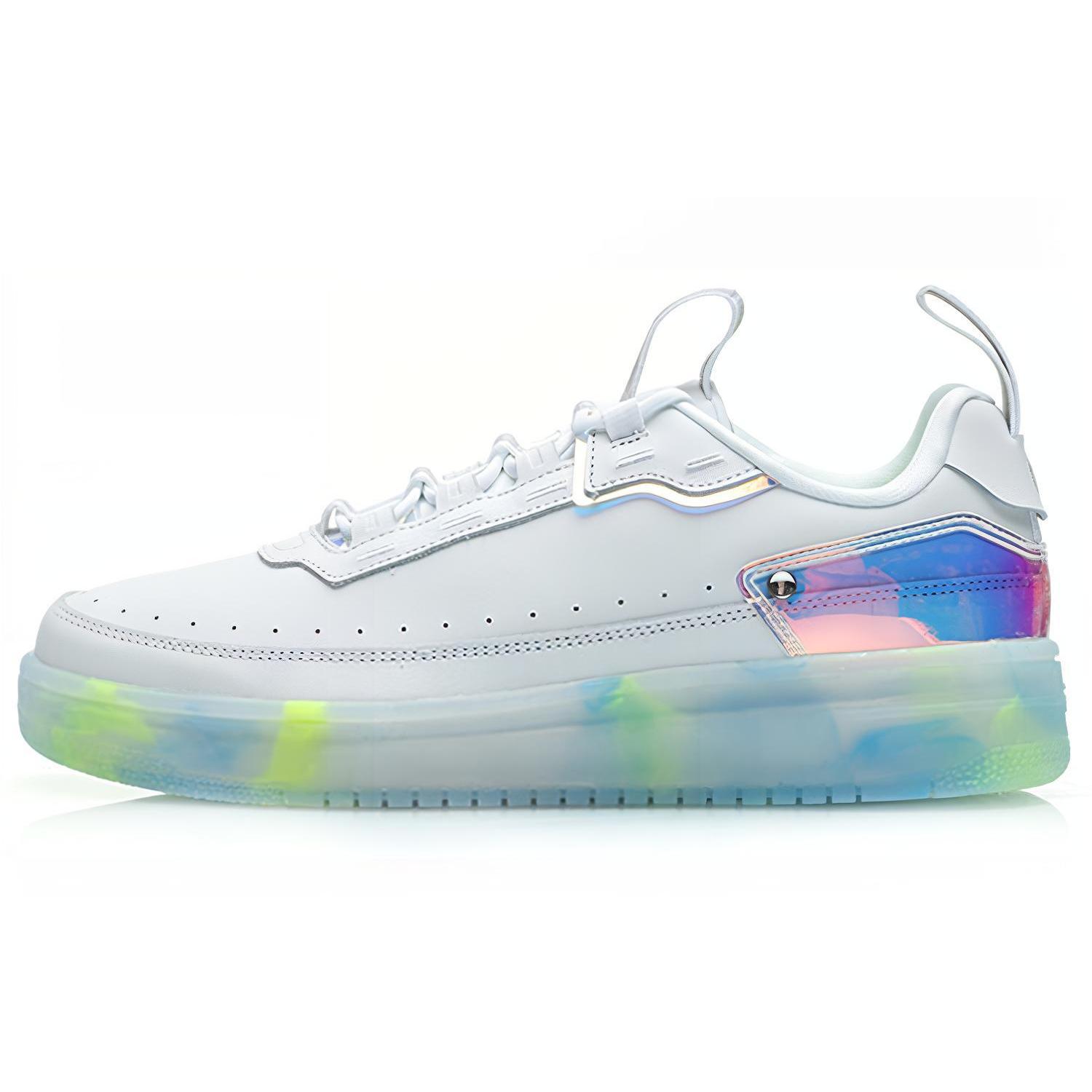 

Li Ning Counterflow Slip Resistant Abrasion Resistant Low top Skateboard Shoes Men s White Gray AGCP289-1 40