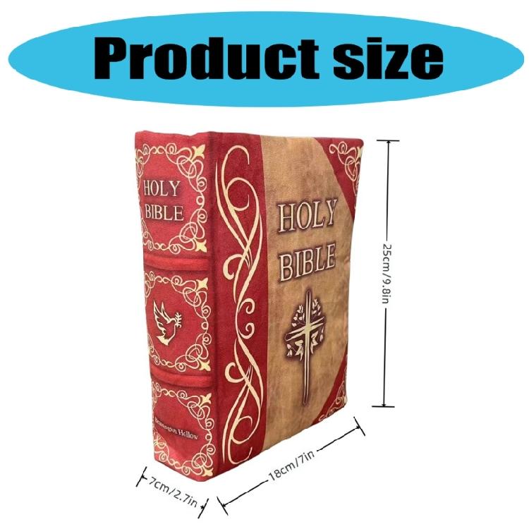 Holy Bibles Shape Plushes Pillow Cushions Soft Religious Ornamentation Comforting Gift For Baptisms Christmas School