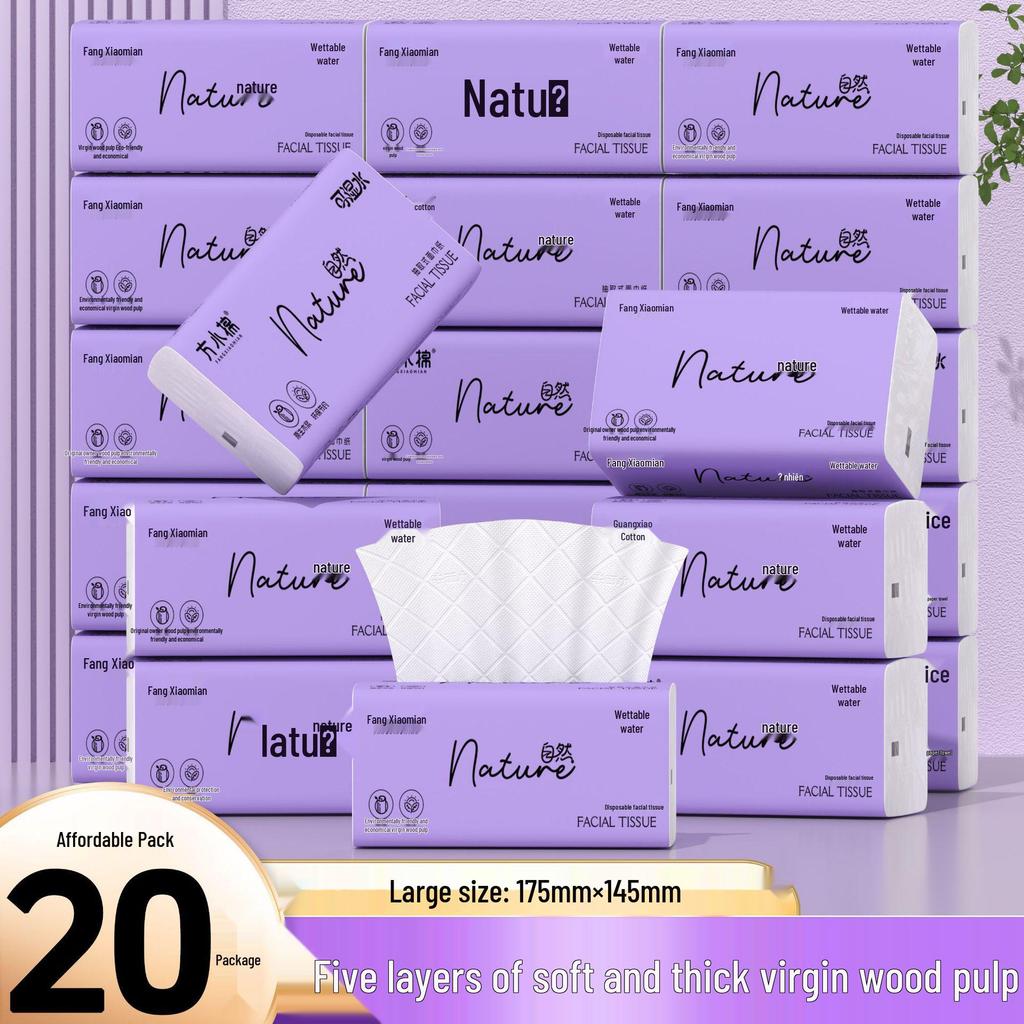 Fang Xiao Mian Thickened 5-Ply Absorbent Facial Tissues - Full Box