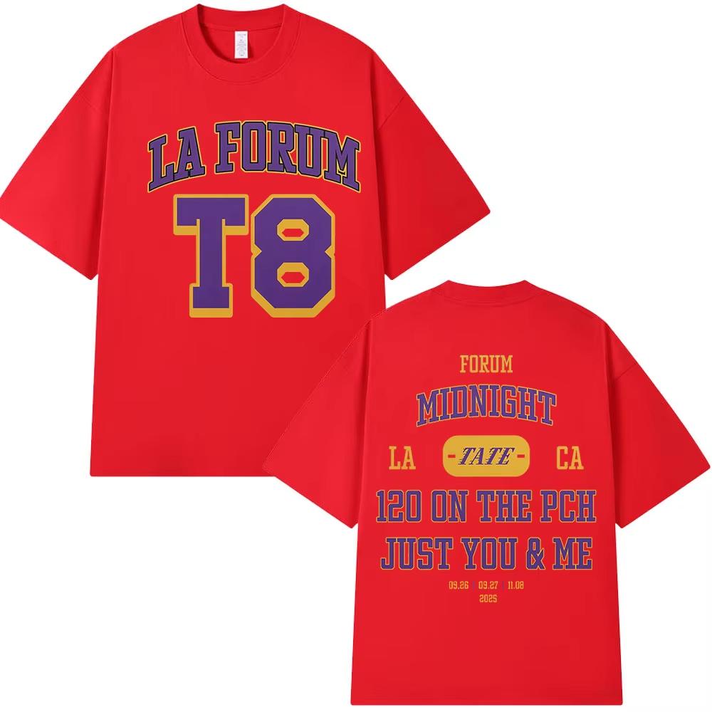 Tate McRae LA Forum T8 EVENT Miss Possessive Tour T-Shirt Men Women Harajuku O-Neck Short Sleeve T Shirts Cotton Casual T-shirts