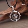 Real S990 Silver Men Women Lotus Buddha Pendant Retro Fashion Silver Lotus Necklace Pendant Jewelry Gift Without Chains