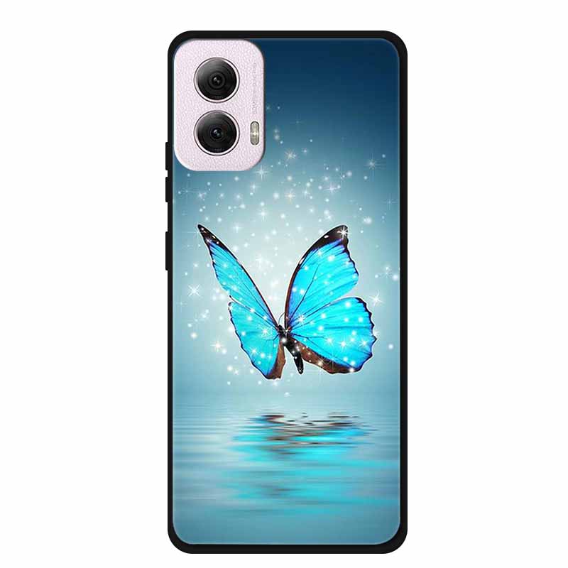 For Moto G Power 2024 Case TPU Animals Soft Silicone Phone Cases For Motorola G Power 2024 5G Wolf Protector Original Back Cover