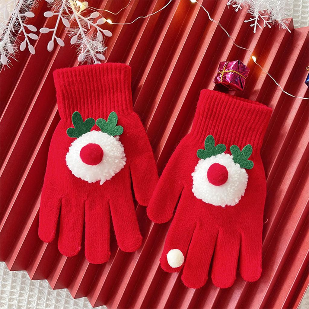 Christmas Gingerbread Man Gloves for All Ages Soft Knitted Gloves Lovely Festival Theme Hand Gloves for Christmas Wear