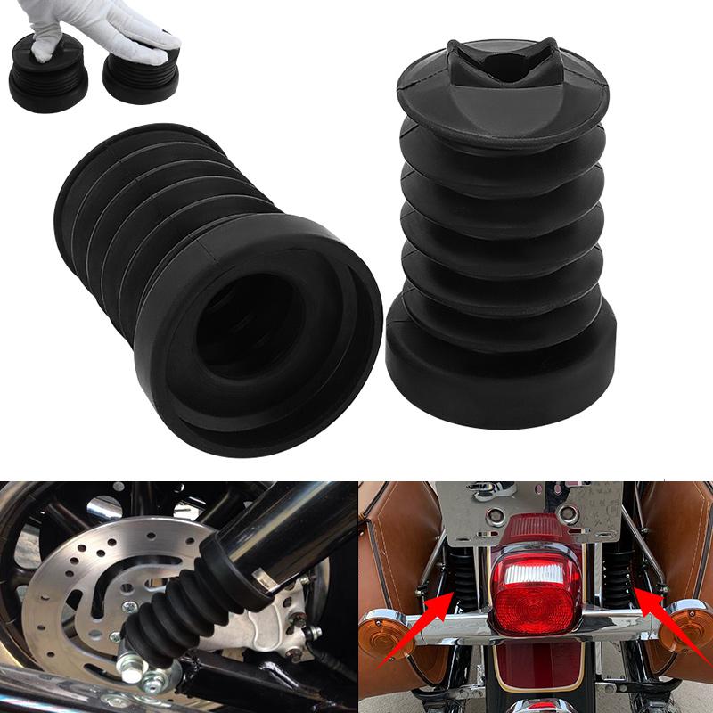 Black Motorcycle Accessories Rear Fork Boots Shock Absorber Covers Protector For Harley Touring FLHR FLHT FLHX FLTRX 1997-2013