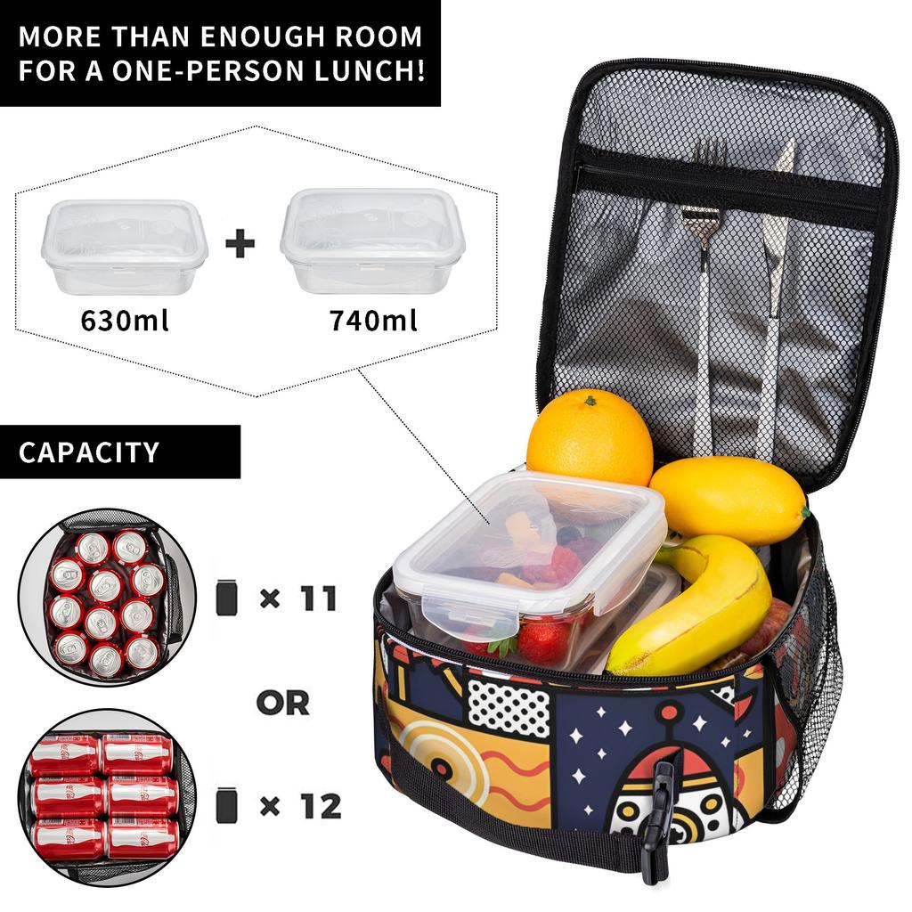 Pikmins 4 Sacs à Lunch Isothermes Portables Contenant Repas Sac Glacière Sac Fourre-tout Boîte à Lunch Travail Voyage Fille Garçon