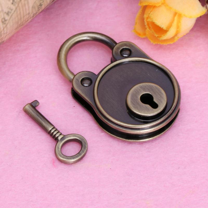 Mini Bear for Head Archaize Padlocks With for Key Metal for Wish Lock Jewelry Box Decorative Padlock for Boys, Girls, St