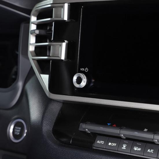 Silver Alloy Volume Switch Knob Ring Trim Cover For Toyota Tundra Sequoia 22-24