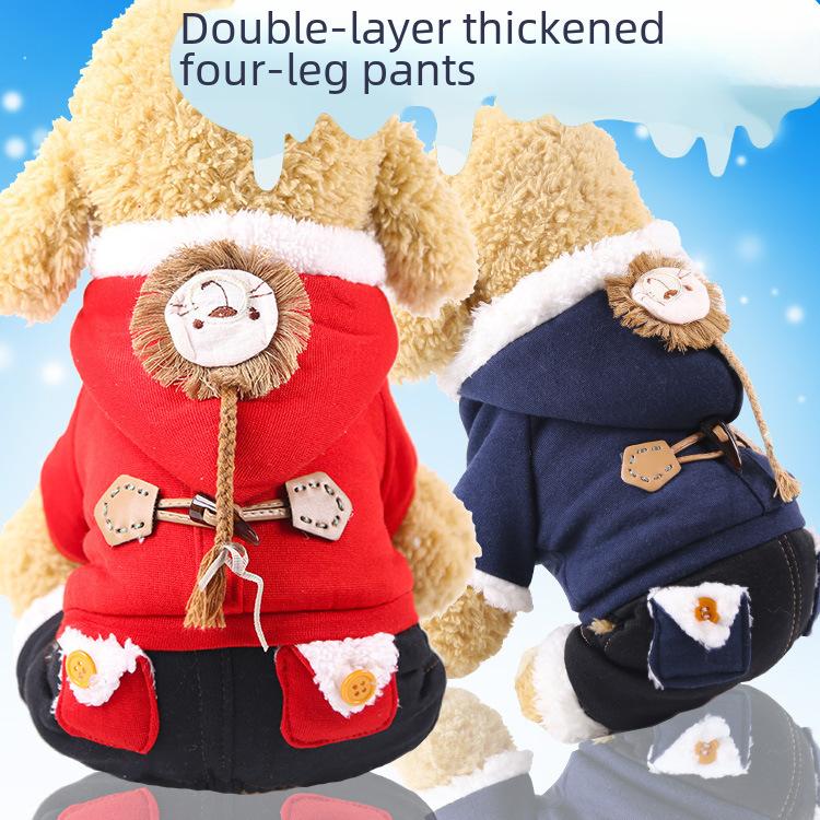 Warme Haustierkleidung für Hunde und Katzen, Winterfleece-Hundepullover, Katzenbekleidung