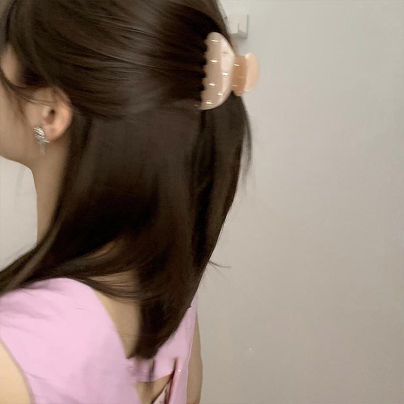 Cute Rhinestone Ice Cream Color Hair Clip - Small Claw Clip, Good Texture, Updo Hair Accessory