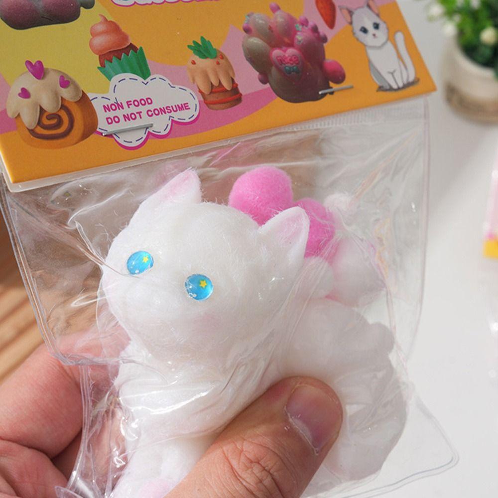Stress Relief Squeeze Cat Toys Release Relax Toys Soft Cat Stress Relief Squeeze Ball