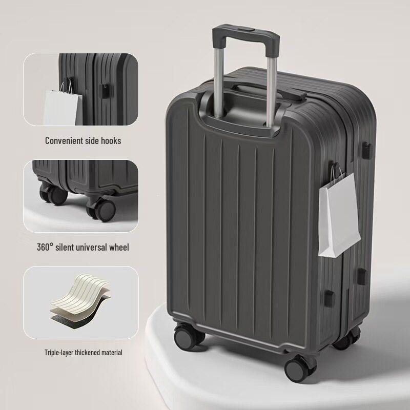 Stylish Women's Suitcase: Durable 20'' Pull-Handle, Large Capacity, Student-Friendly with Silent Wheels