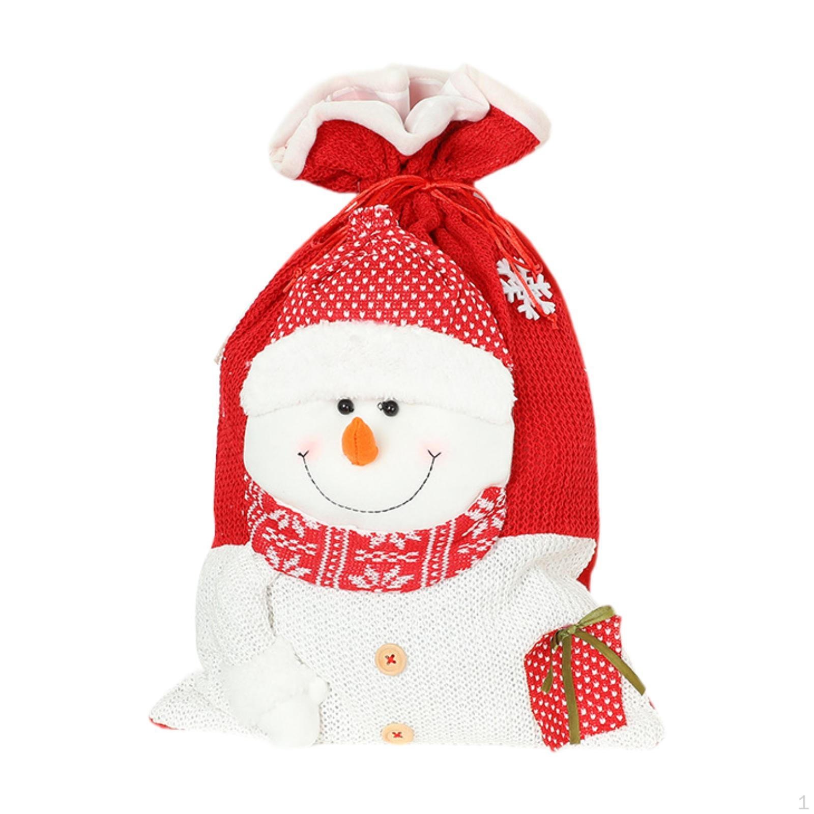 

Рождественский подарочный пакет на шнурке, рождественская упаковка, конфеты на день рождения, Рождество, Snowman