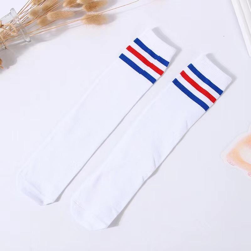 Japanese Sexy Black White Striped Long Socks Cute Jk Women Knee Stockings Ladies Girls Sports Socks Three Stripes Mid Tube Socks
