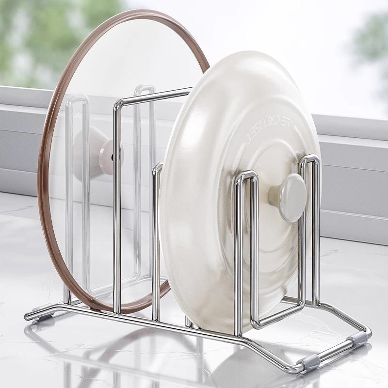 111 Stainless Steel Thickened Countertop, Kitchen Cutting Board Rack, Pot Lid Rack
