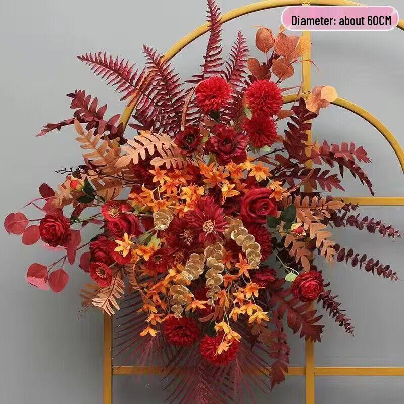 Large Silk Eucalyptus Flower Row for Wedding Aisle and Engagement Background Decoration