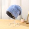 Rabbit Hair Pile Hat for Women Autumn Winter Plush Japanese Cute Ladies Hat Warm Fur Hats EMA
