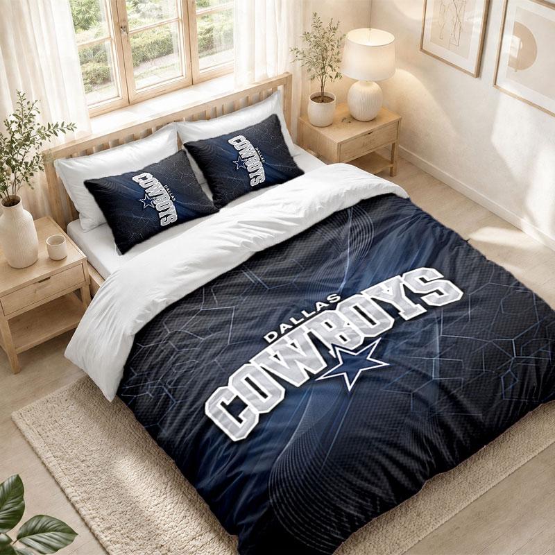 Bedding Set 1 Duvet Cover 2 Pillowcases Dallas Cowboys Print Bedroom Home Decoration
