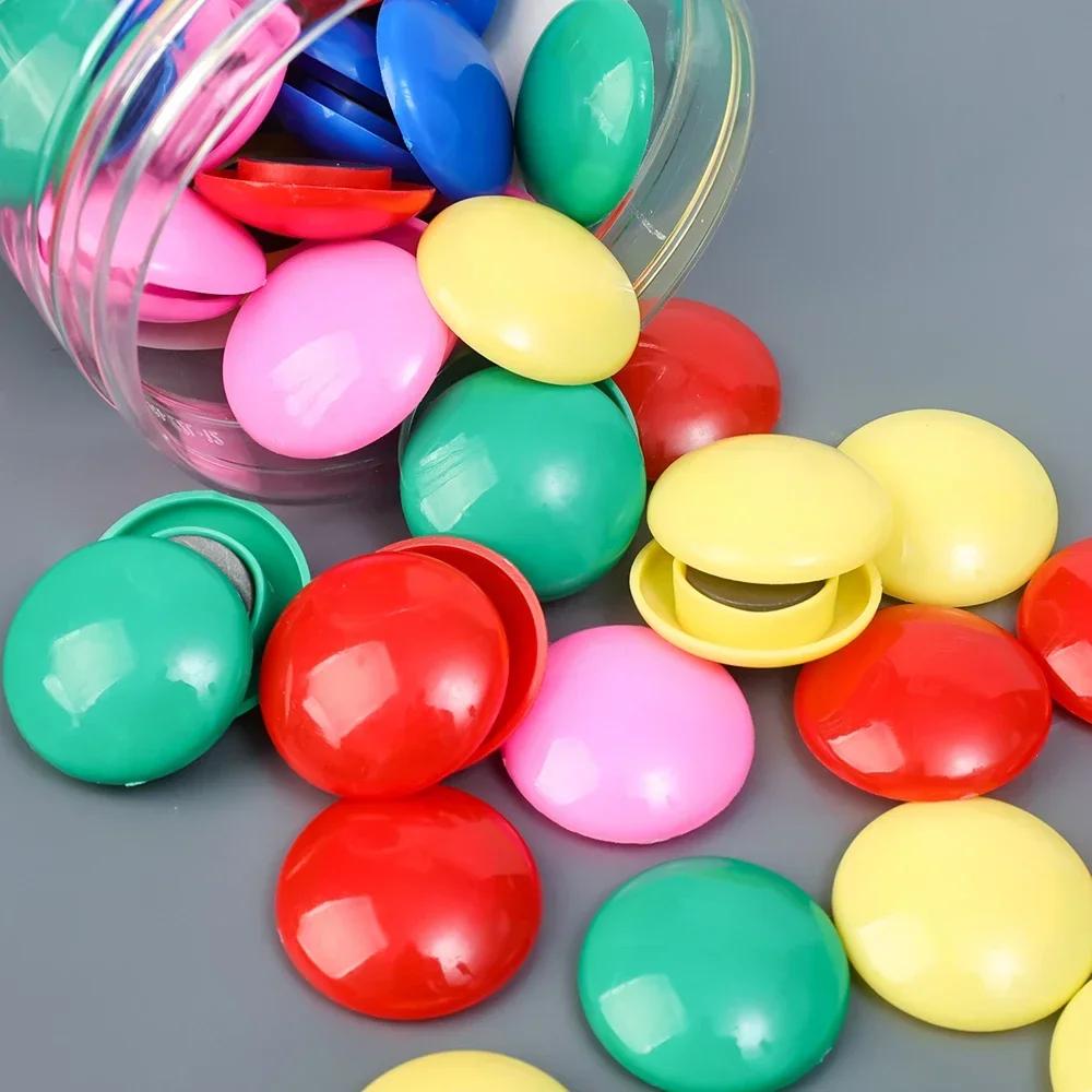 80/6pcs Color Round Fridge Magnets Strong Magnetic Blackboard Whiteboard Magnet Stickers for Home Office School DIY Decor Studs