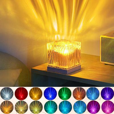 Proyector de Olas Aurora con Mando a Distancia y Control por App LED de 16 Colores Cambiantes Luz de Noche Iluminación Ambiental para Habitación 360 Grados