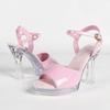 Women 12CM Transparent Block Heel Sandals Crystal Non Slip Platform Euro Sexy Car Model Runway Summer Footwear LFD-198711-Q1
