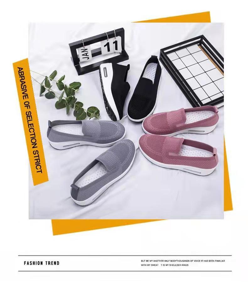 Women's Casual Summer Mesh Slip-on Shoes - Soft, Comfortable, Breathable, Versatile for Middle-aged and Elderly