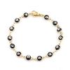304 Stainless Steel Bracelets Gold Color Link Chain Multicolor Evil Eye Enamel Bracelets For Women Man Gift 19.2cm ,1 Piece