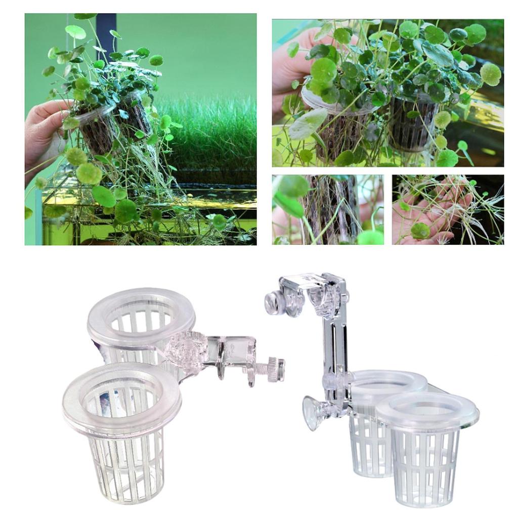 Fish Tank Planter Accessory Container Aquarium Plant Cup Fish Tank Plant Cup