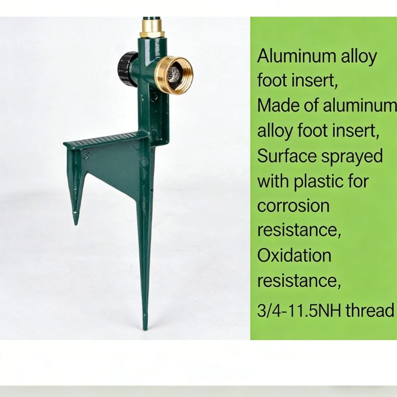 Extendable 360 Degree Swiveling 3 Arm Metal Sprinkler Featuring Solid Metal Base For Large Area Coverage