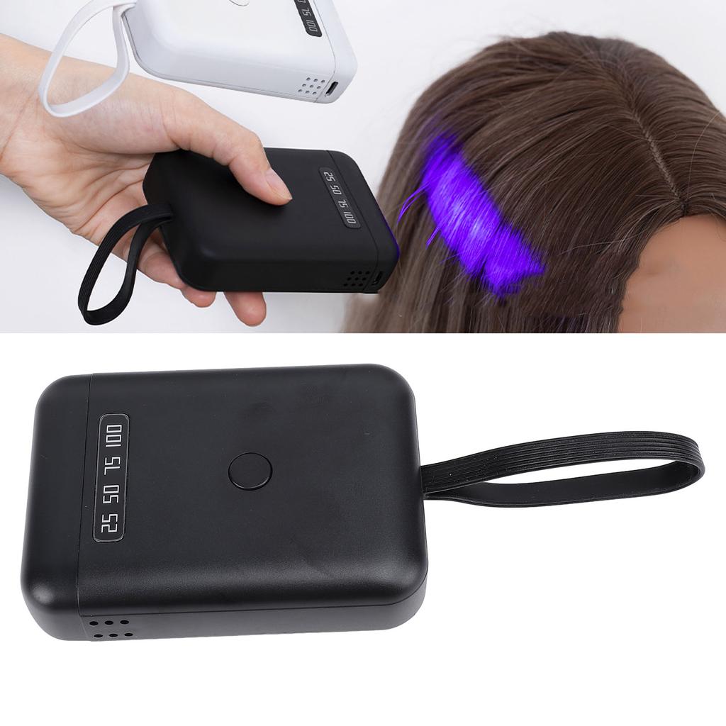 405nm LED UV Hair Extension Light Handheld UV Glue Curing Lamp 5000mAh Battery Rechargeable Hair Ext