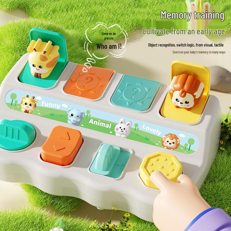 Peek-a-Boo Switch Box: Educational Cause and Effect Toy for Kids Aged 3-6 - Color Recognition Teaching Aid