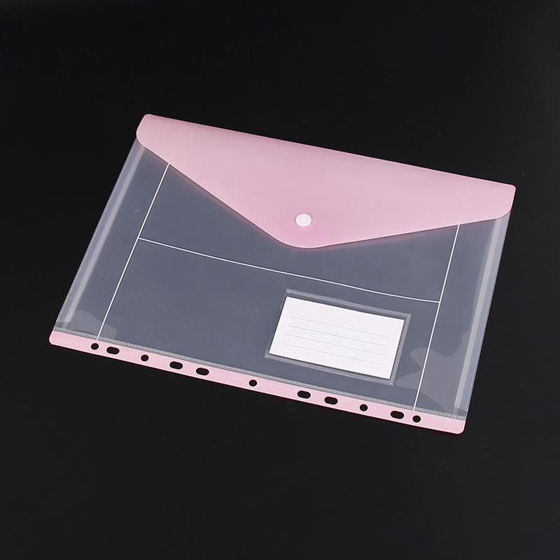 

Прозрачные карманы-файлы на 11 отверстий формата А4 с кнопкой-защелкой - Цветные для хранения документов и экзаменационных работ