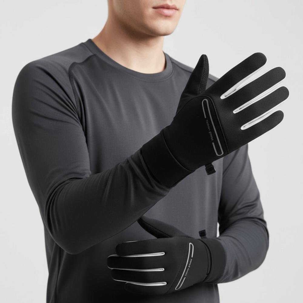 Full Finger Cycling Gloves Solid Color Sports Mittens Fashion Winter Warm Gloves  Women