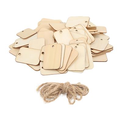 100 Pezzi Legno Non Finito Rettangolare Durevole Robusto Liscio Non Tossico Antiallergico Squisito