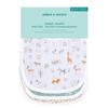 aden anais essentials Snap Bib Giraffe Safari One Size Cotton 23 x 32cm Machine Washable Bib Baby Shower Gift BBADAEESNC30026 + 3-Pack 100%