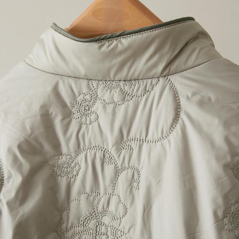 IHIMI Women's New Chinese Style Embroidered Padded Jacket