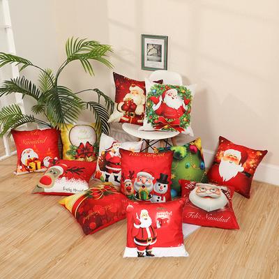Nordic Christmas Pillow Holiday Gift Pillowcase Sofa Cushion Removable and Washable Comfortable Pillowcase Printed Cushion