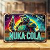 Nuka Cola Retro Aluminum Wall Sign  Industrial Robot Art for Game Room