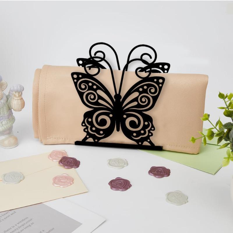 Retro Butterfly Metal Napkin Holder for Kitchen & Tabletop
