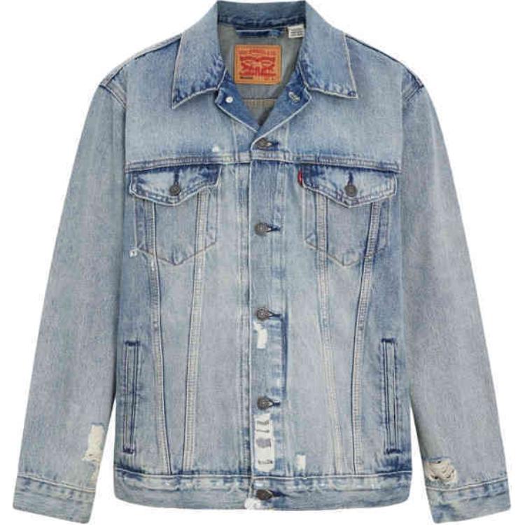 Levis Vintage Distressed Ripped Denim Jacket Men Jackets Blue A5782-0006