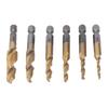 6pcs Titanium Coated Threaded Drill Taps HSS 4341 Drill Tap Set Durable Screw Drill Tap  Drilling