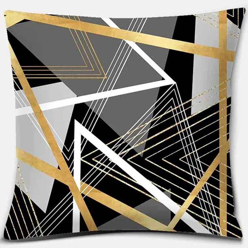 Fresh And Modern Geometric Printing Square Pillowcase Home Decoration Car Sofa Cushion Cover