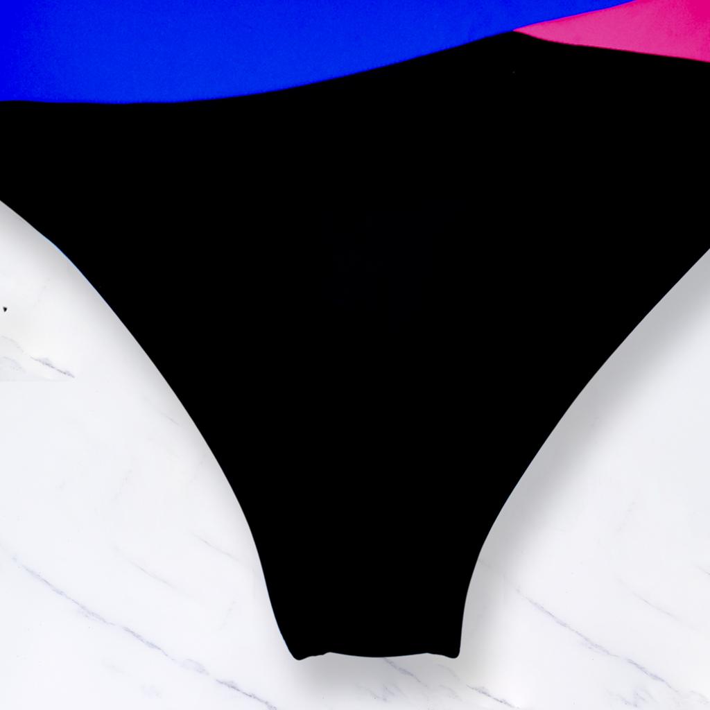 Nuevo Bikini de Una Pieza para Mujer Ropa de Baño Deportiva Espalda Descubierta Estampado Traje de Baño Patchwork Ropa de Playa