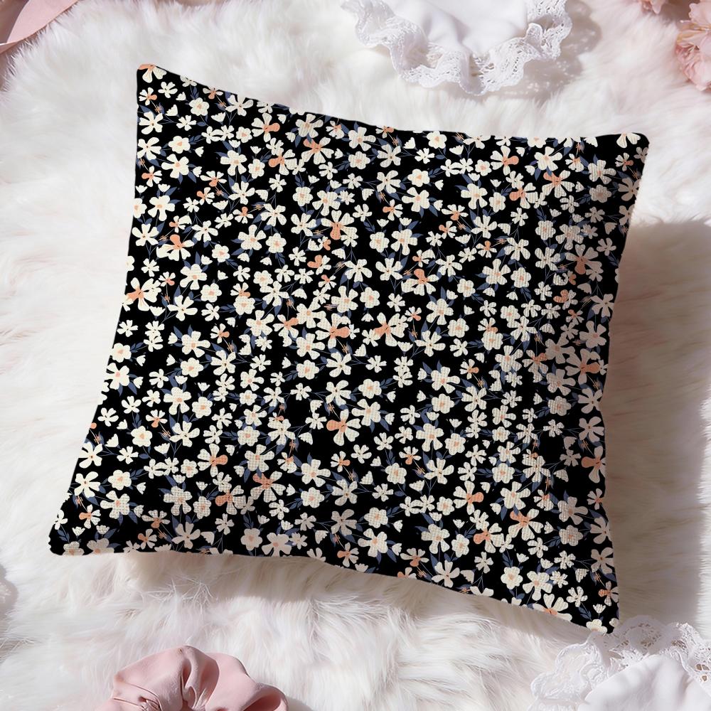 Small floral patterns Cushion Cover Premium Comfort Reversible Pillow Cove Two in One Design for Any Room  Car Interior