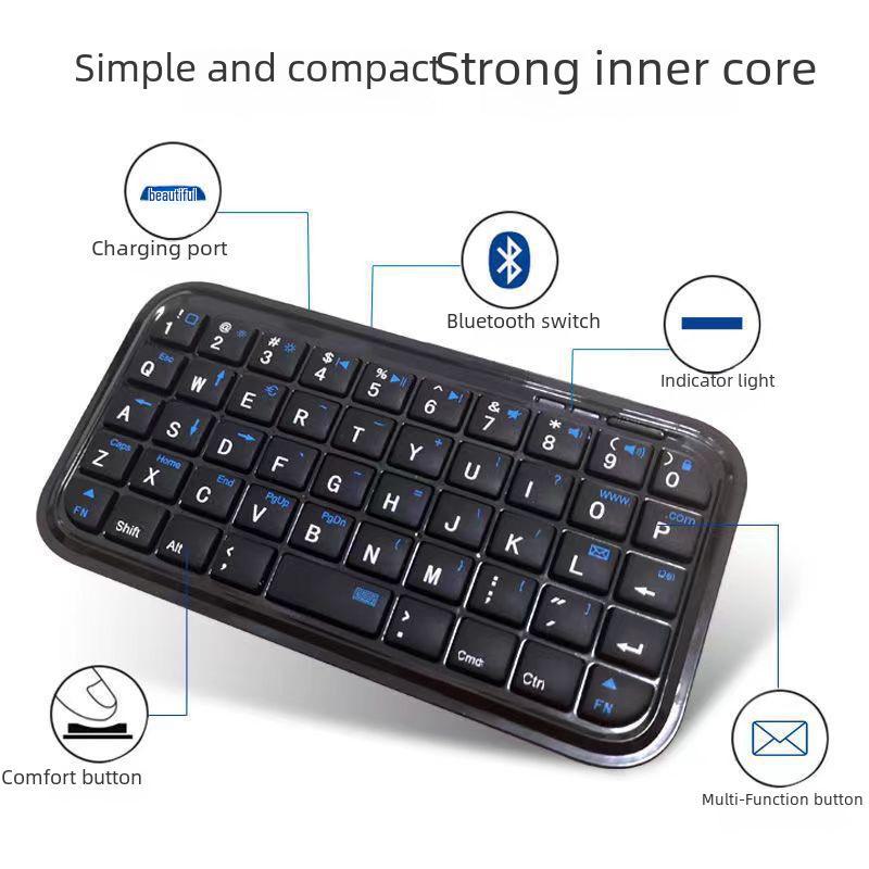 Mini tastatură universală Bluetooth - Tastatură portabilă Broadcom Bluetooth 3.0