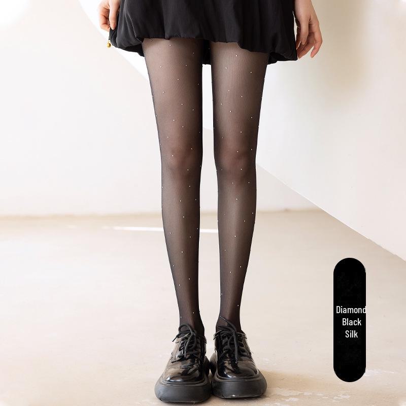 Black Diamond Fishnet Stockings - Women's Anti-Hook, 0D High Transparency, Sexy Summer Pantyhose