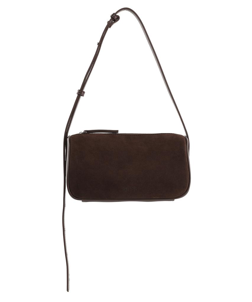 Monsac Chloe Shoulder & Crossbody Bag Medium Suede Dark Brown Ap11-2615-Ds