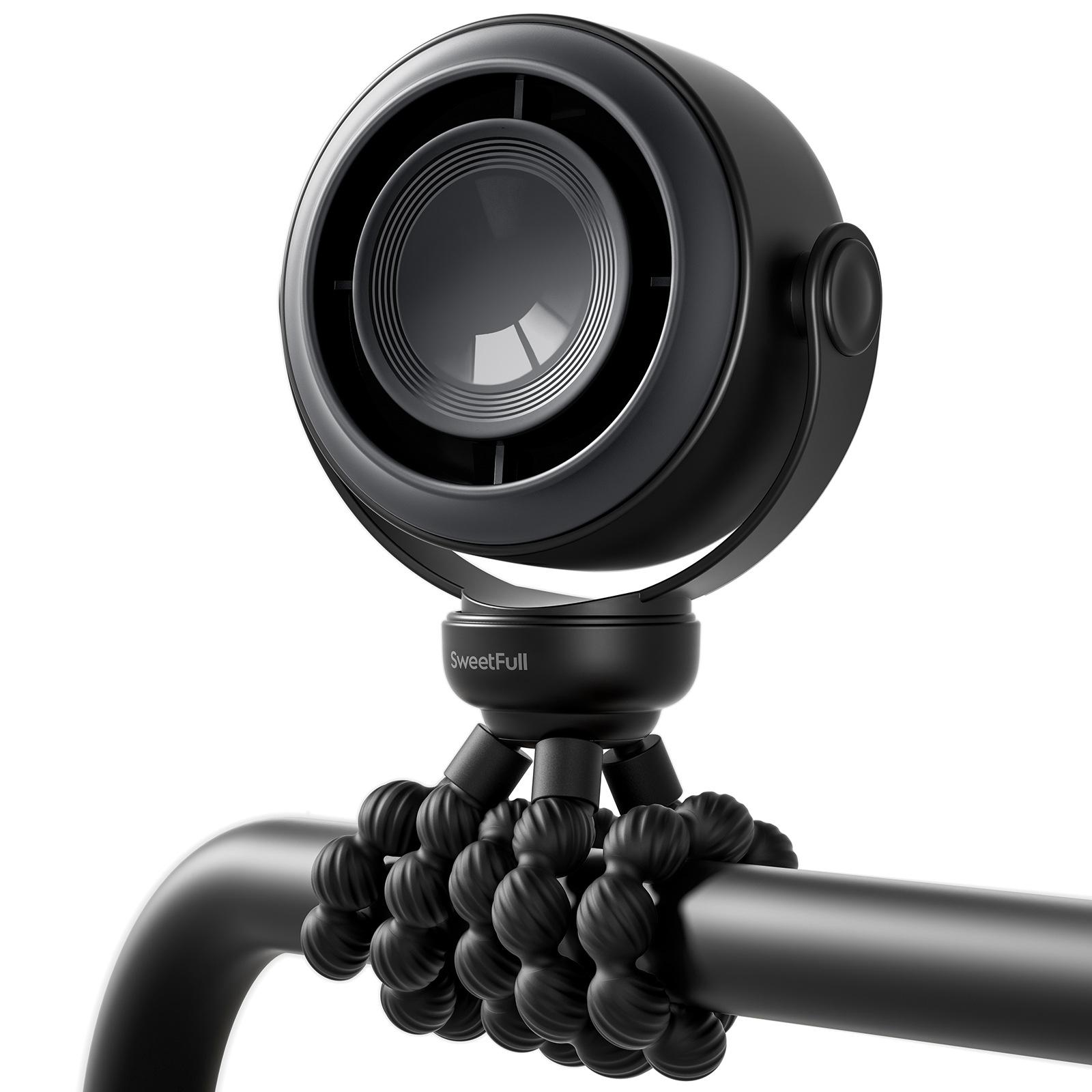 Octopus Tripod Stroller Fan USB Rechargeable Baby Clip Fan Digital Display 5 Wind Speed Modes S56/octopus fan