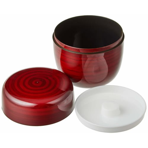 Tatsumiya Tea Caddy, Zelkova Wood Grain, Size: Approx. 9 H9.5 04248