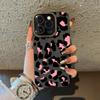 Fashion Pink Leopard Phone Case For iPhone 17 16 15 14 13 12 11 17 Pro Max Air X XR XS Max 16E Plus Shockproof Soft Cover